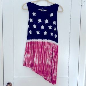 Chaps Tank Top Red White & Blue Size Large